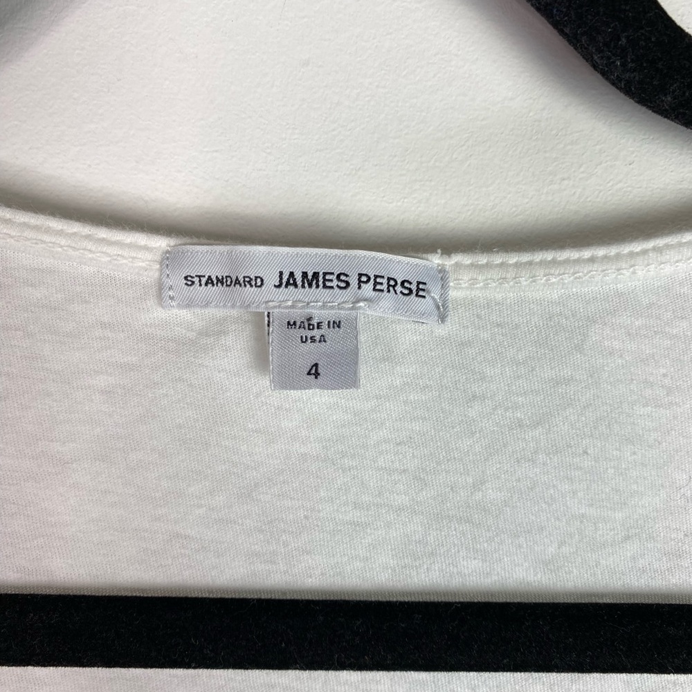 James Perse  Split Neck Raglan Tee Size 4 / Large - Picture 5 of 13
